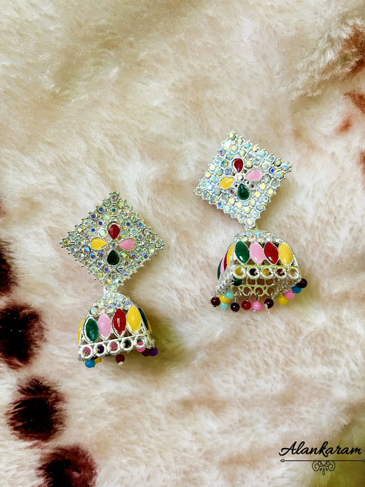 Shine Lyric Meenakari Designer Jhumka Earring for Women